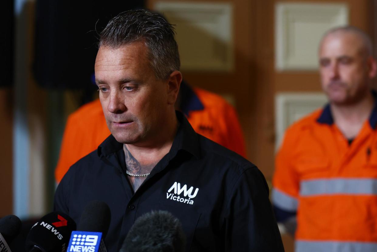 <span>Australian Workers Union Victoria state secretary Ronnie Hayden says a 37-year-old man killed in a mine collapse at the Ballarat Gold Mine was performing a form of drilling that ‘shouldn’t be used to do this type of work’.</span><span>Photograph: Con Chronis/AAP</span>