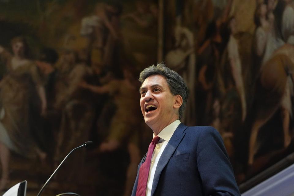 Shadow energy secretary Ed Miliband attending the Green Alliance event (Stefan Rousseau / PA)