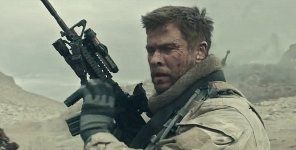 Chris looks pretty great covered in dust. Source: Warner Bros