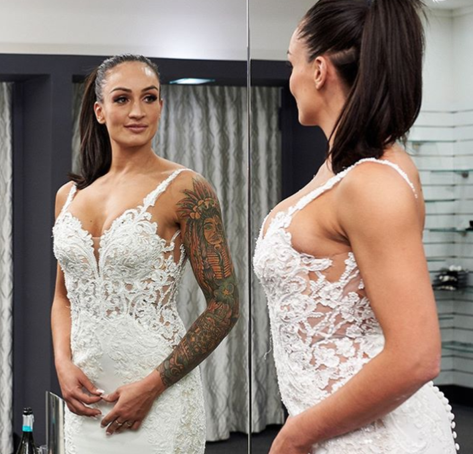 Hayley Vernon in her MAFS wedding dress