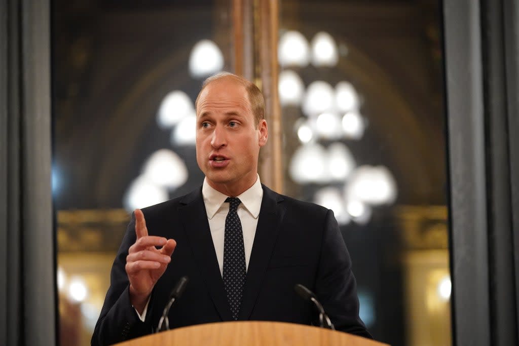 The Duke of Cambridge speaking at a reception of the Joint Ministerial Council at the Foreign and Commonwealth Office in London (Yui Mok/PA) (PA Wire)