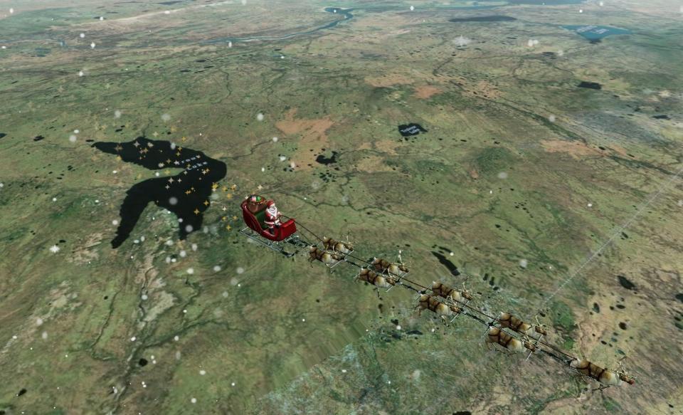 聖誕老人在哪裡？美加軍事機構68年延續追蹤傳統。(翻攝北美航太防衛司令部網站)