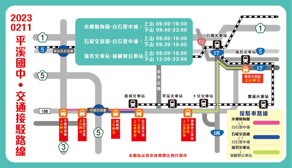 2月11日平溪場交通接駁車資訊圖