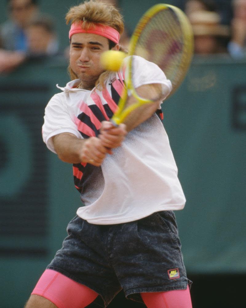 Andre Agassi’s look for the 1990 French Open served up style inspiration 28 years later