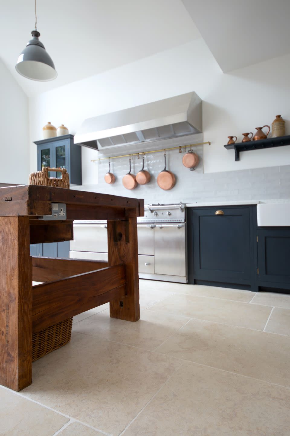 <p>For a high-traffic area like the kitchen, you need durable flooring which also looks good. The choice for 2022? Flagstone floor tiles.</p><p>Isabel Fernandez, Director of Quorn Stone, explains: 'For centuries, estates and country homes have used flagstone flooring, thanks to their hardwearing characteristics and classic appearance that have stood the test of time. Now more than ever, people are wanting to create this timeless look in their kitchens by choosing large format flagstones.' </p><p>Pictured: Monte Carlo tumbled limestone, prices start from £33, <a href="https://www.mystonefloor.com/" rel="nofollow noopener" target="_blank" data-ylk="slk:Quorn Stone" class="link ">Quorn Stone</a>. </p>