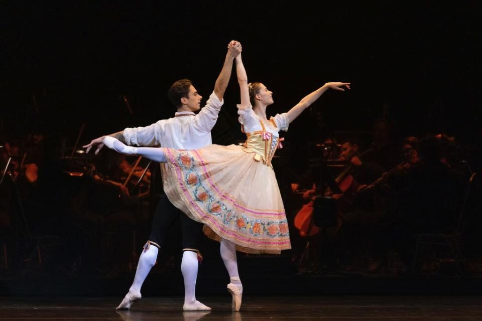 Emma Hawes and her boyfriend, Francesco Gabriele Frola, don't often perform together, but the couple danced in a production called "The Flower Festival in Genzano" this past September at the Nureyev gala in London.