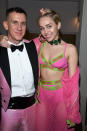 <p>Miley Cyrus and Jeremy Scott attend Jeremy Scott & Moschino Party with Barbie on December 4, 2014 in Miami Beach, Florida. </p>