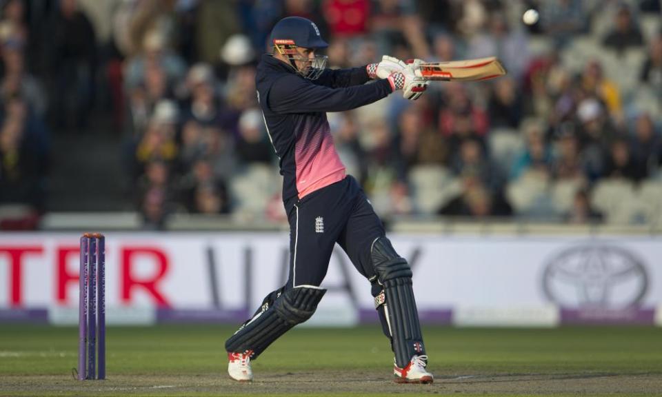 Alex Hales looked in good form against West Indies at Old Trafford in the first one-day international but gave his wicket away when on 19