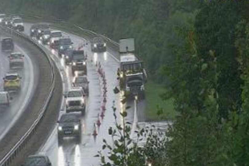 Drivers were facing delays on the Edinburgh bypass