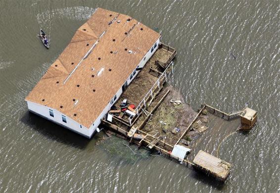 Aerial views of Isaac's destruction