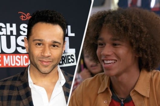 Corbin Bleu on left at "The High School Musical: The Series," and Chad on the right