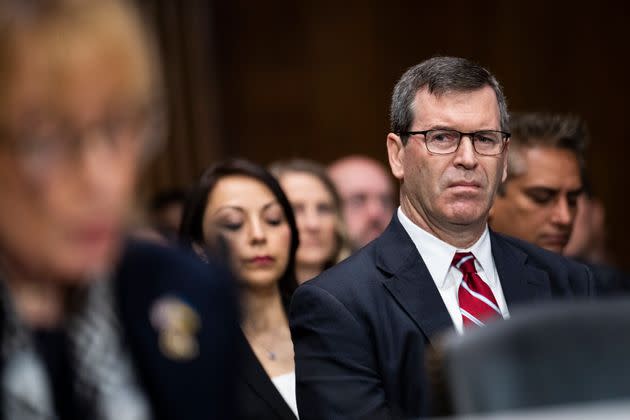 Michael Delaney at his Senate nomination hearing in Feb. 2023. It was bumpy.