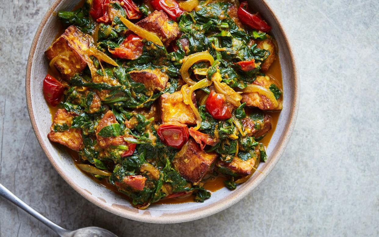 Saag halloumi spinach recipe how make