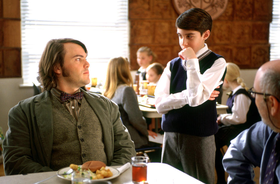 Jack Black and Joseph Gaydos in <em>School of Rock</em>. (Photo: Everett Collection)