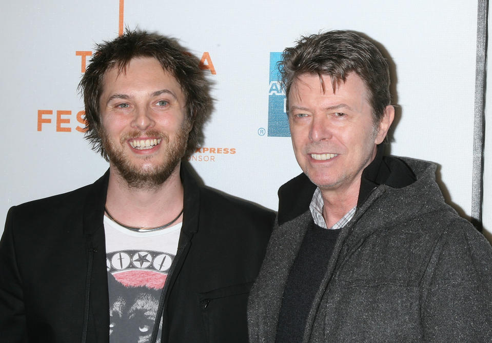 NEW YORK - APRIL 30:  Director Duncan Jones and Musician David Bowie attend the premiere of "Moon" during the 8th Annual Tribeca Film Festival at BMCC Tribeca Performing Arts Center on April 30, 2009 in New York City.  (Photo by Jim Spellman/WireImage)
