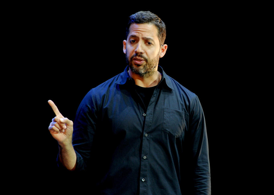 MANCHESTER, ENGLAND - JUNE 11: (EXCLUSIVE COVERAGE) David Blaine performs on stage at O2 Apollo Manchester on June 11, 2019 in Manchester, England. (Photo by Shirlaine Forrest/WireImage)