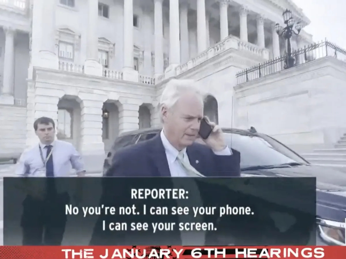 A GOP senator got caught pretending to be on his phone to avoid questions about ..