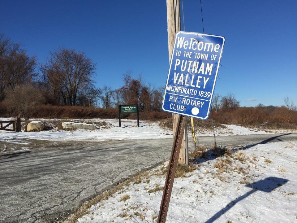 The entrance to Donald J. Trump State Park’s Indian Hill Section is on the border of Yorktown and Putnam Valley, New York. (Photo: Michael Walsh/Yahoo News)