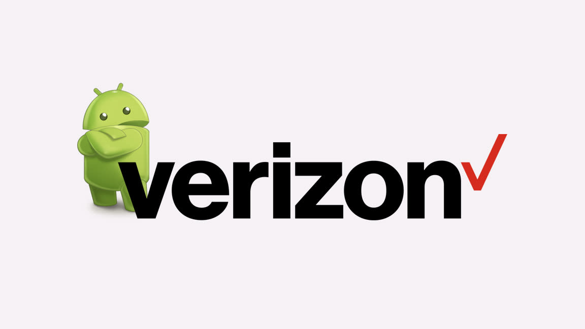  Verizon logo with AC mascot. 