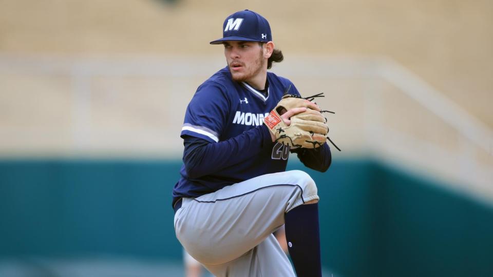Trey Dombroski during his junior year at Monmouth.