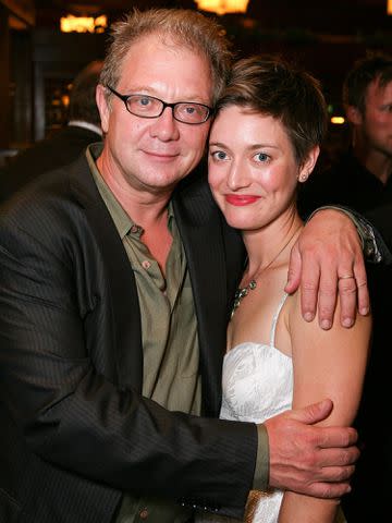 <p>Ryan Miller/Getty</p> Jeff Perry and Zoe Perry during the party for the opening night performance of "The Lieutenant of Inishmore" on July 11, 2010 in Los Angeles, California.