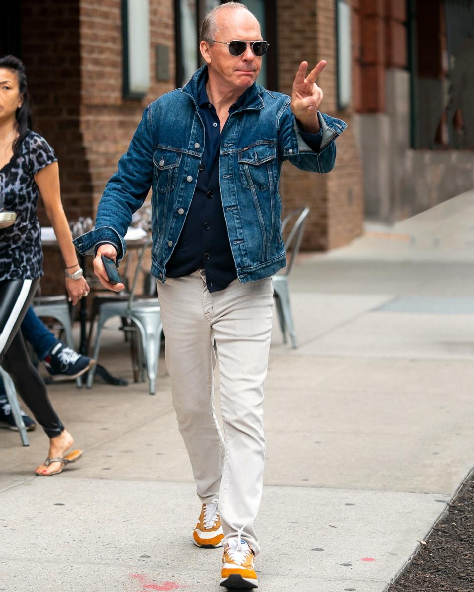 We share Michael Keaton's enthusiasm about the official start of denim jacket season.