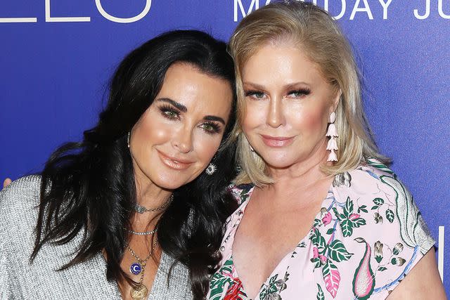 <p>Michael Tran/FilmMagic</p> Kyle Richards and Kathy Hilton