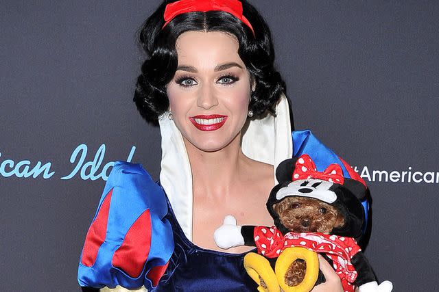 <p>Allen Berezovsky/Getty</p> Katy Perry and her dog Nugget