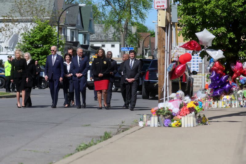 U.S. President Biden visits Buffalo after a mass shooting