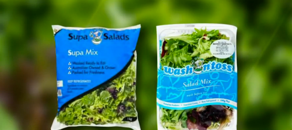 Supa-Salad Supa-mix, and Wash & Toss salad mix are among the products recalled. Photo: 7 News