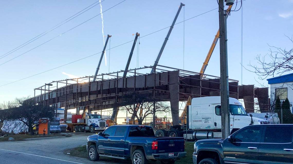 Robert Hamilton, an associate professor of civil engineering at Boise State University, took this photo of the structure several hours before it collapsed on Wednesday.