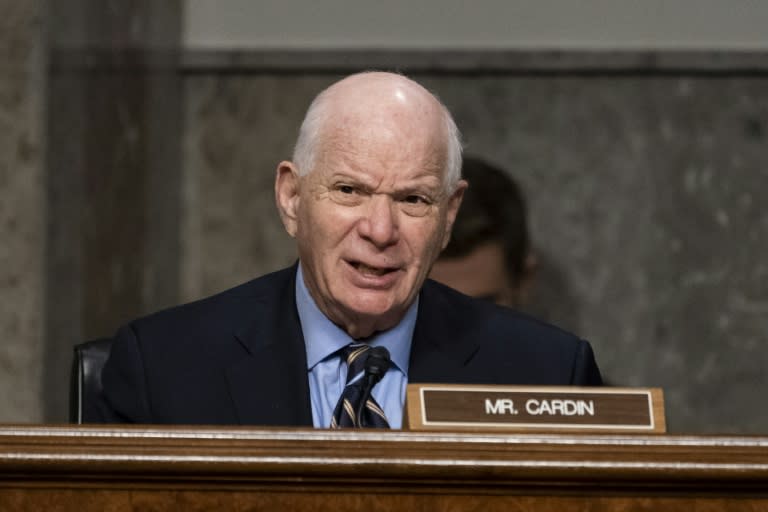 El senador demócrata estadounidense Ben Cardin, el 7 de diciembre de 2021 en el Capitolio, en Washington (Alex Brandon)