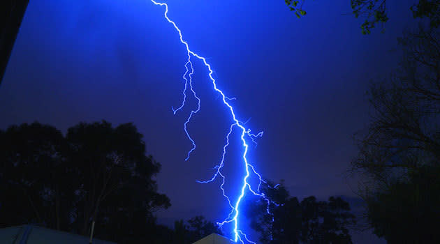 Lightning strikes across South Australia