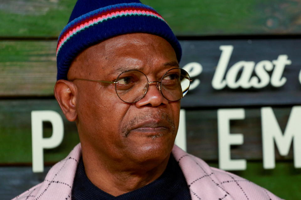 Samuel L. Jackson at The Last Days of Ptolemy Grey premiere in Los Angeles on March 7, 2022.