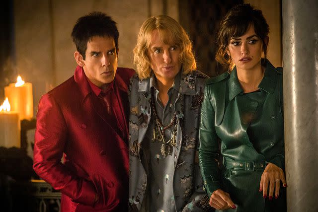 <p>Philippe Antonello / Paramount Pictures / courtesy Everett </p> Ben Stiller, Owen Wilson, and Penelope Cruz in 'Zoolander 2'