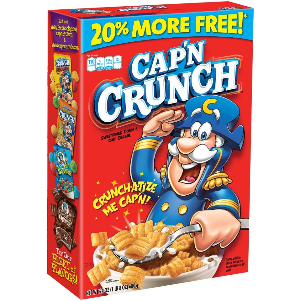 A box of Cap' N Crunch