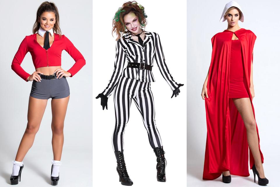 With Halloween coming up fast, we hope you've at least started thinking about your costume -- if only because we also hope you don't end up with one of these. "Sexy" Halloween costumes are nothing new, but they've been getting <a href="https://ew.com/tv/2017/10/27/stranger-things-fans-slam-sexy-eleven-costume/" rel="nofollow noopener" target="_blank" data-ylk="slk:completely out of control;elm:context_link;itc:0;sec:content-canvas" class="link ">completely out of control</a> over the last few years. Scroll through for a sampling of some of the worst. (Spoiler alert: Many involve a kid-friendly property turned into an unholy abomination.)