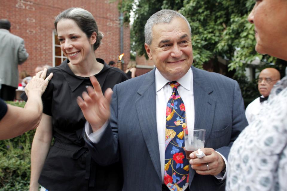 Heather Podesta and Tony Podesta, chairman of the Podesta Group, attend the intimate Summer Chic barbecue at Esther Coopersmith’s Washington, D.C., home to celebrate the recent marriage of lawyer Jack Einwechter to Congresswoman Loretta<br>Sanchez, D-Calif., on Aug. 2, 2011. (Photo: Rebecca D’Angelo for the Washington Post)