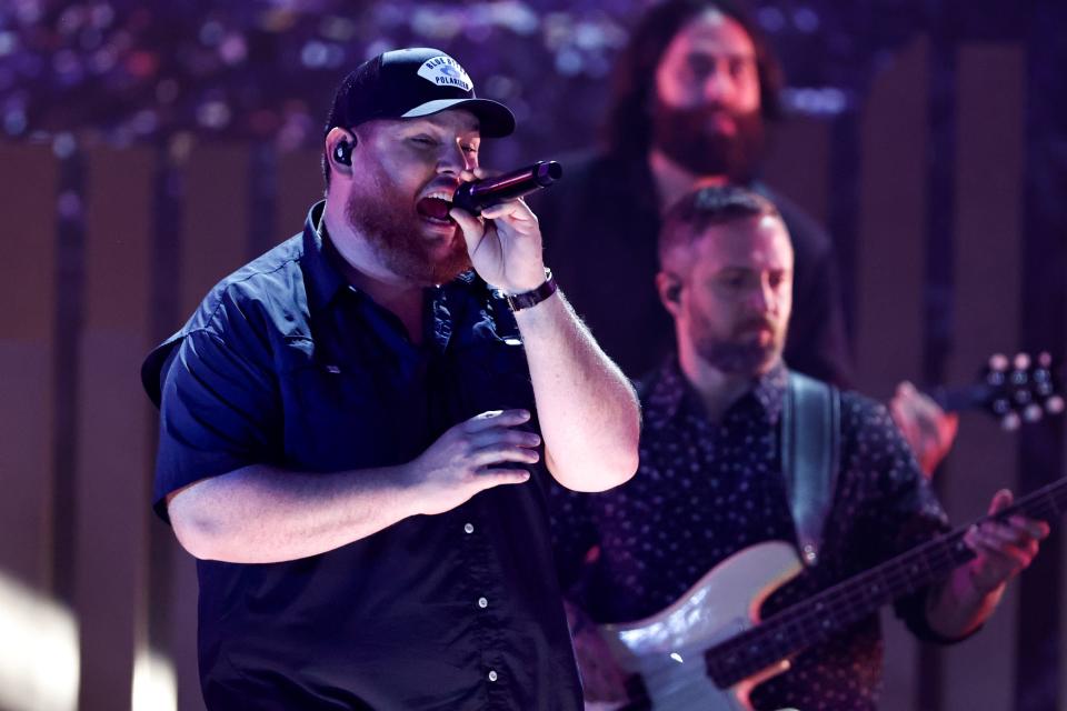 Luke Combs performs during the 57th Annual Country Music Association Awards in Nashville, Tenn., Wednesday, Nov. 8, 2023.