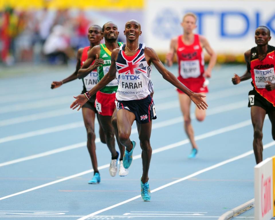 Mo Farah secured gold in the men’s 10,000m at the 2013 World Championships in Moscow (Adam Davy/PA) (PA Archive)