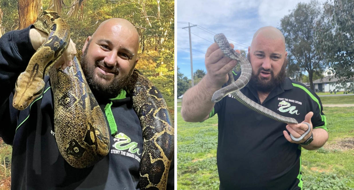 woman mistakes hair extension for snake