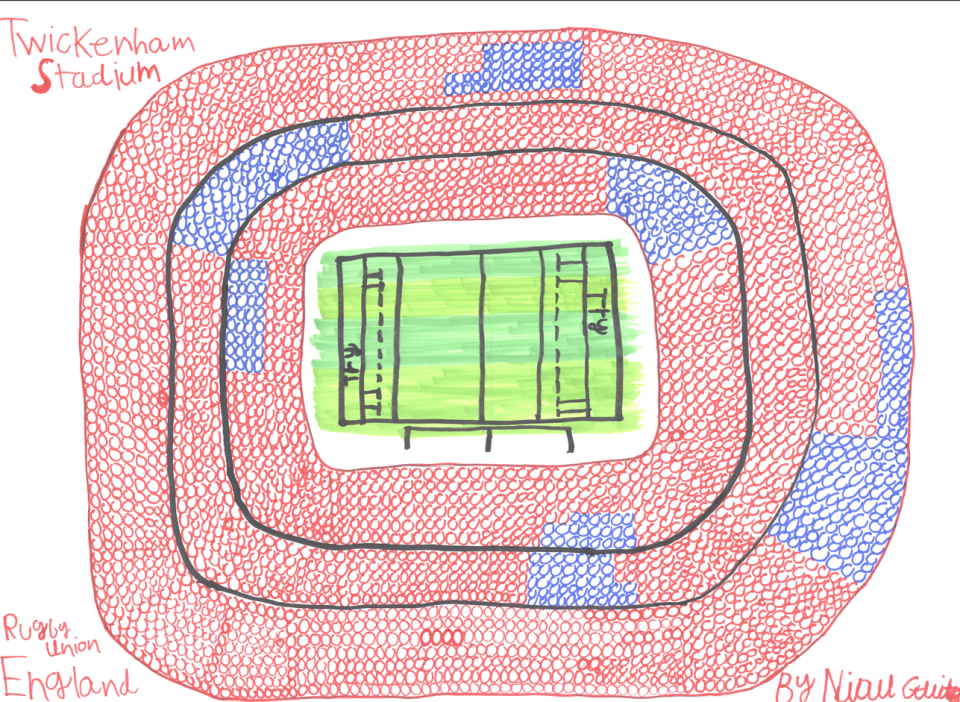 Niall's representation of Twickenham