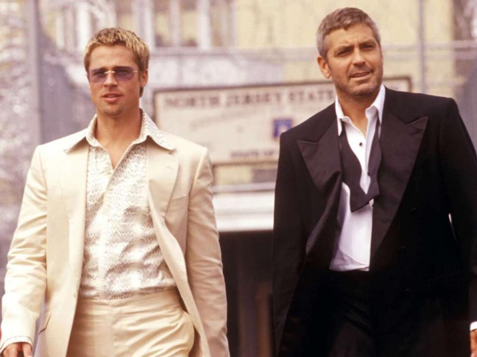 Brad Pitt and George Clooney in ‘Ocean’s Eleven’ (Warner Bros Pictures)