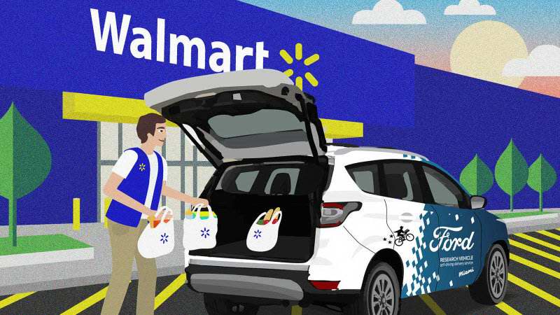 <span>Ford與Walmart和Postmates合作測試計劃，研究自動駕駛車如何幫助Walmart執行送貨到府的服務</span>