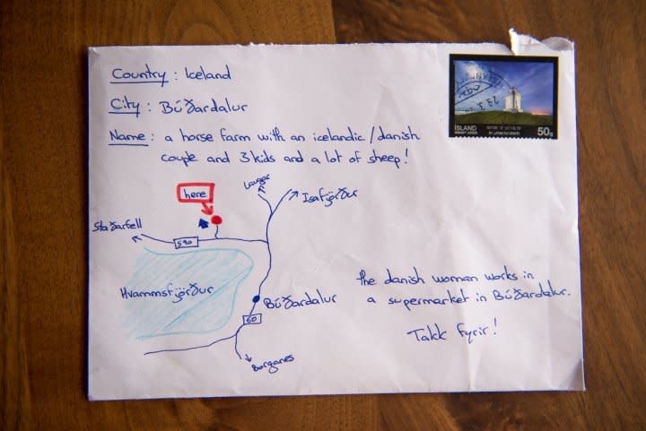 This tourist drew a map on a postcard in lieu of an address and it actually got delivered