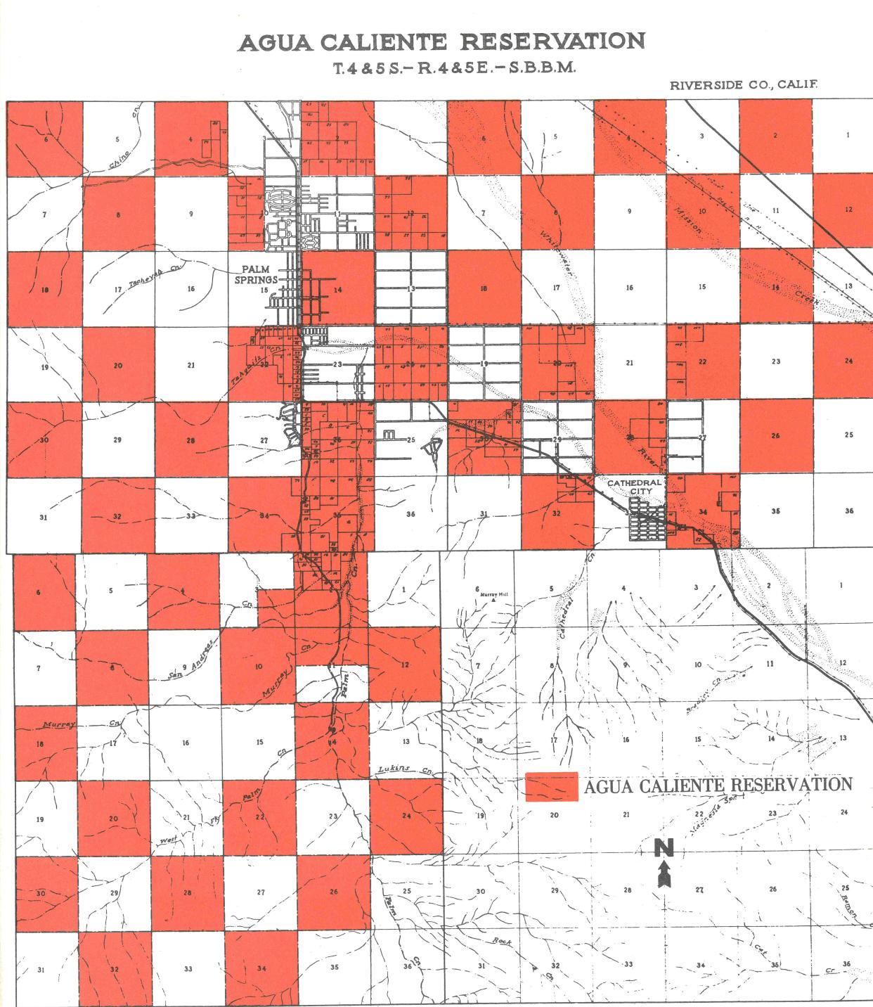 The Indian reservation is a unique checkerboard pattern of alternating square miles.