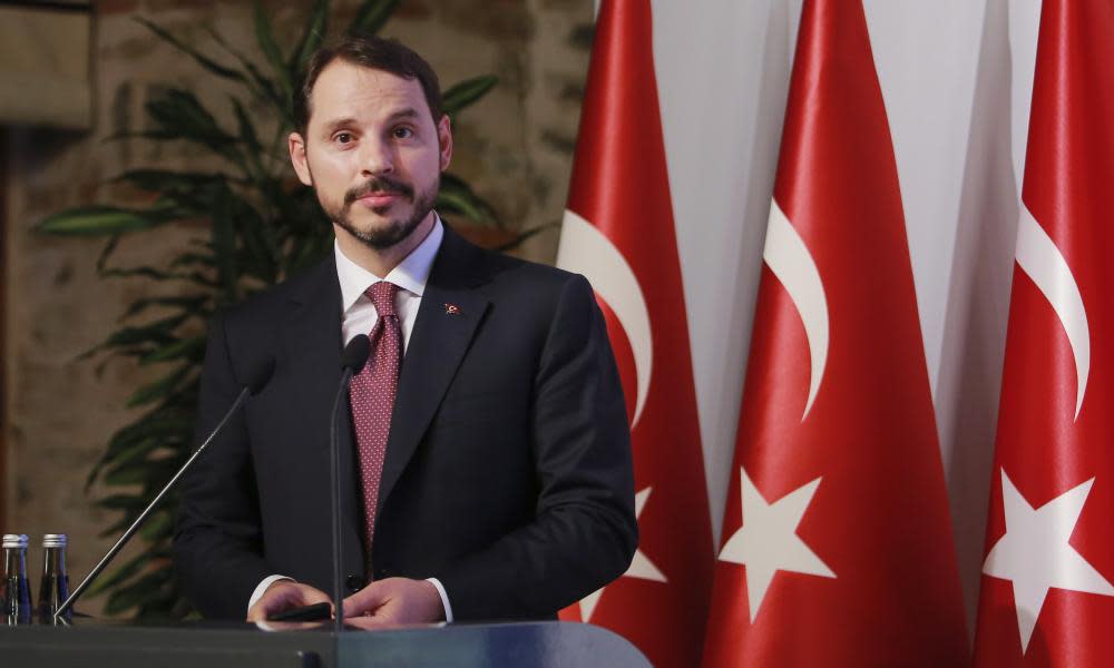 Berat Albayrak is due to address foreign investors about the lira crisis on Thursday.