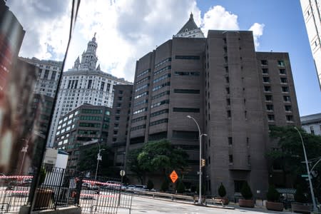 An exterior view of the Metropolitan Correctional Center jail where financier Jeffrey Epstein, who was found dead in the Manhattan borough of New York City, New York