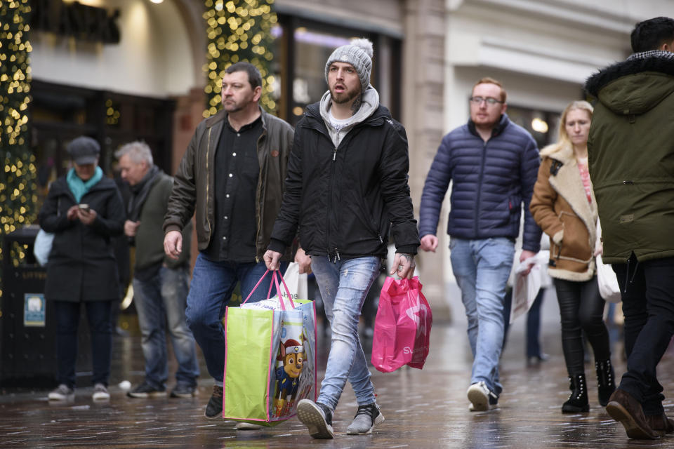 Shoppers in the rundown to Christmas on Buchanan Street in Glasgow city centre.