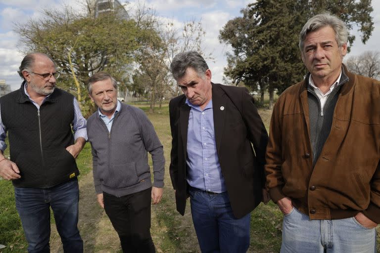 Los miembros de la Mesa de Enlace luego de mantener una reunión con el ministro Sergio Massa